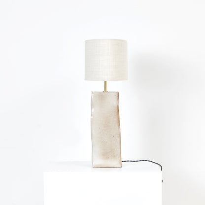 Rectangular Ceramic Lamp in Coral White Table Lamps