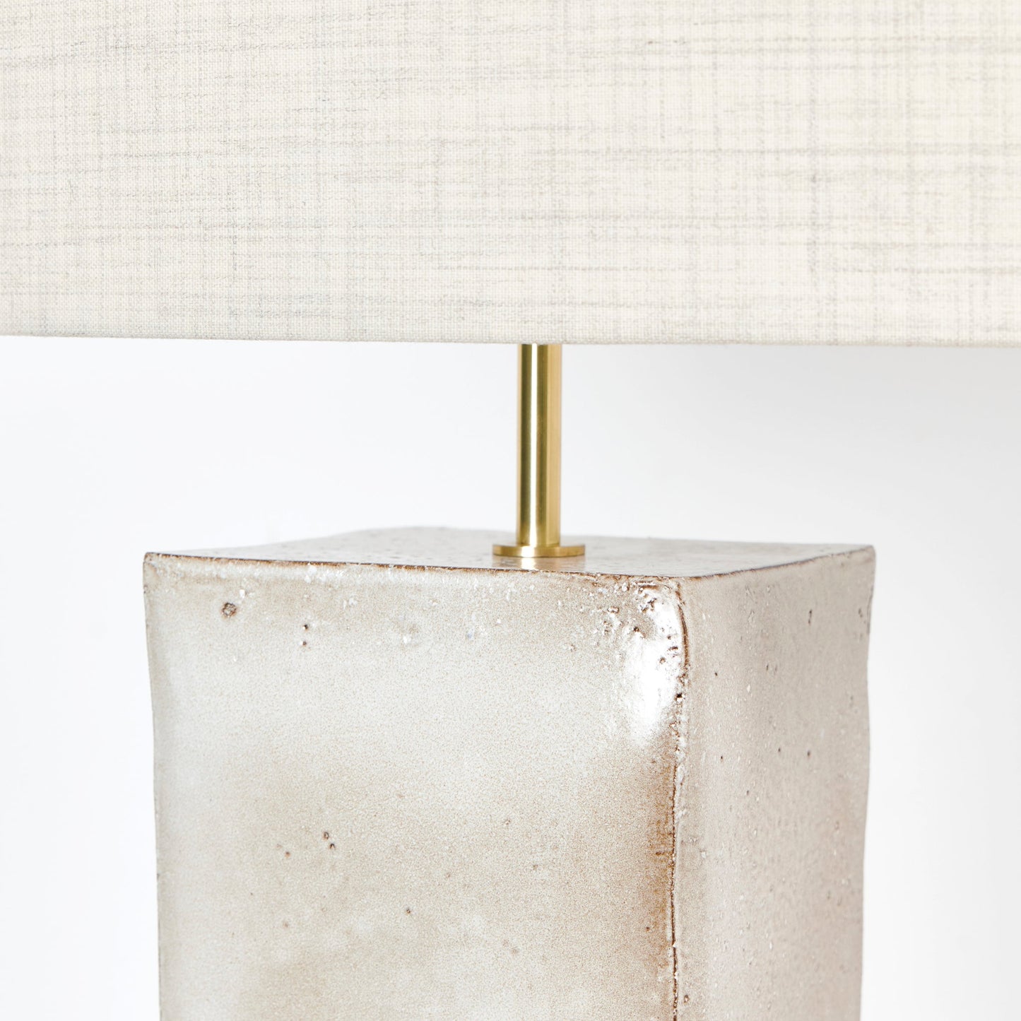 Rectangular Ceramic Lamp in Coral White Table Lamps