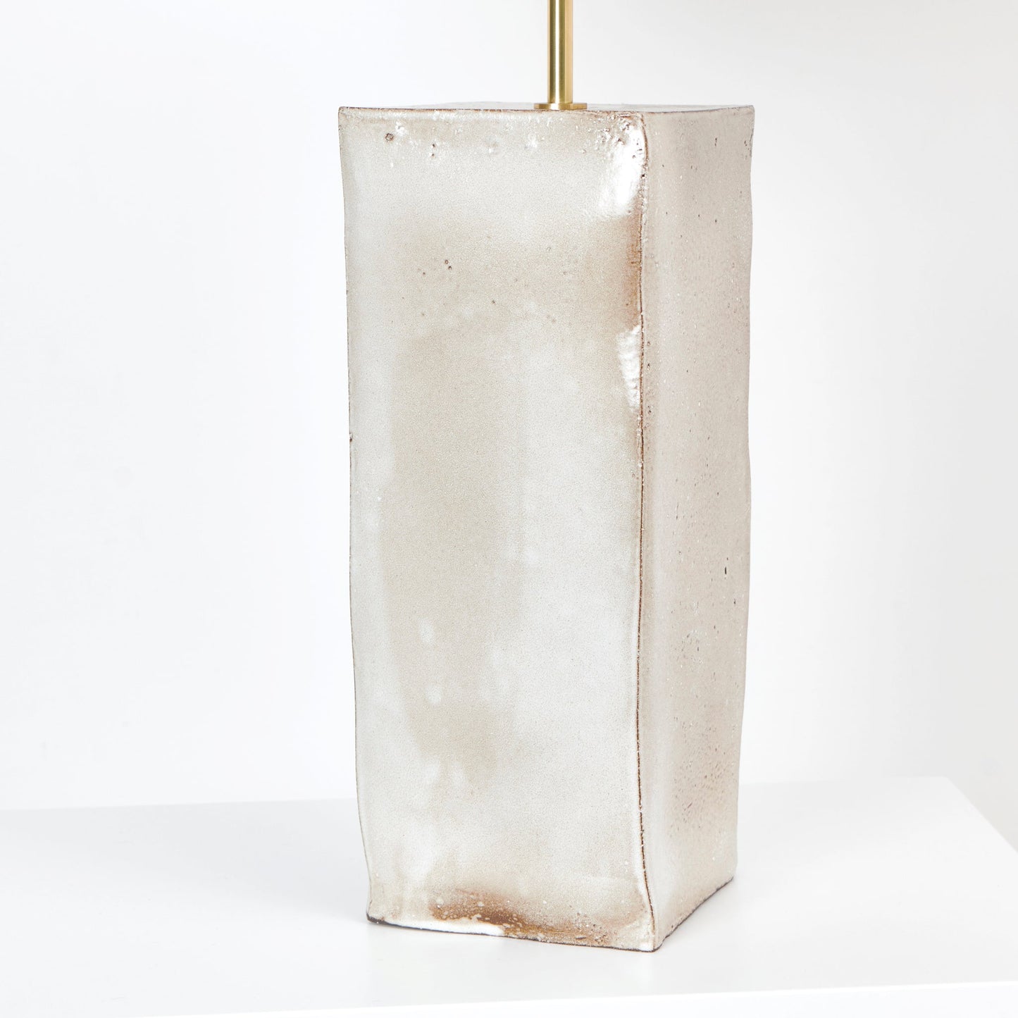 Rectangular Ceramic Lamp in Coral White Table Lamps