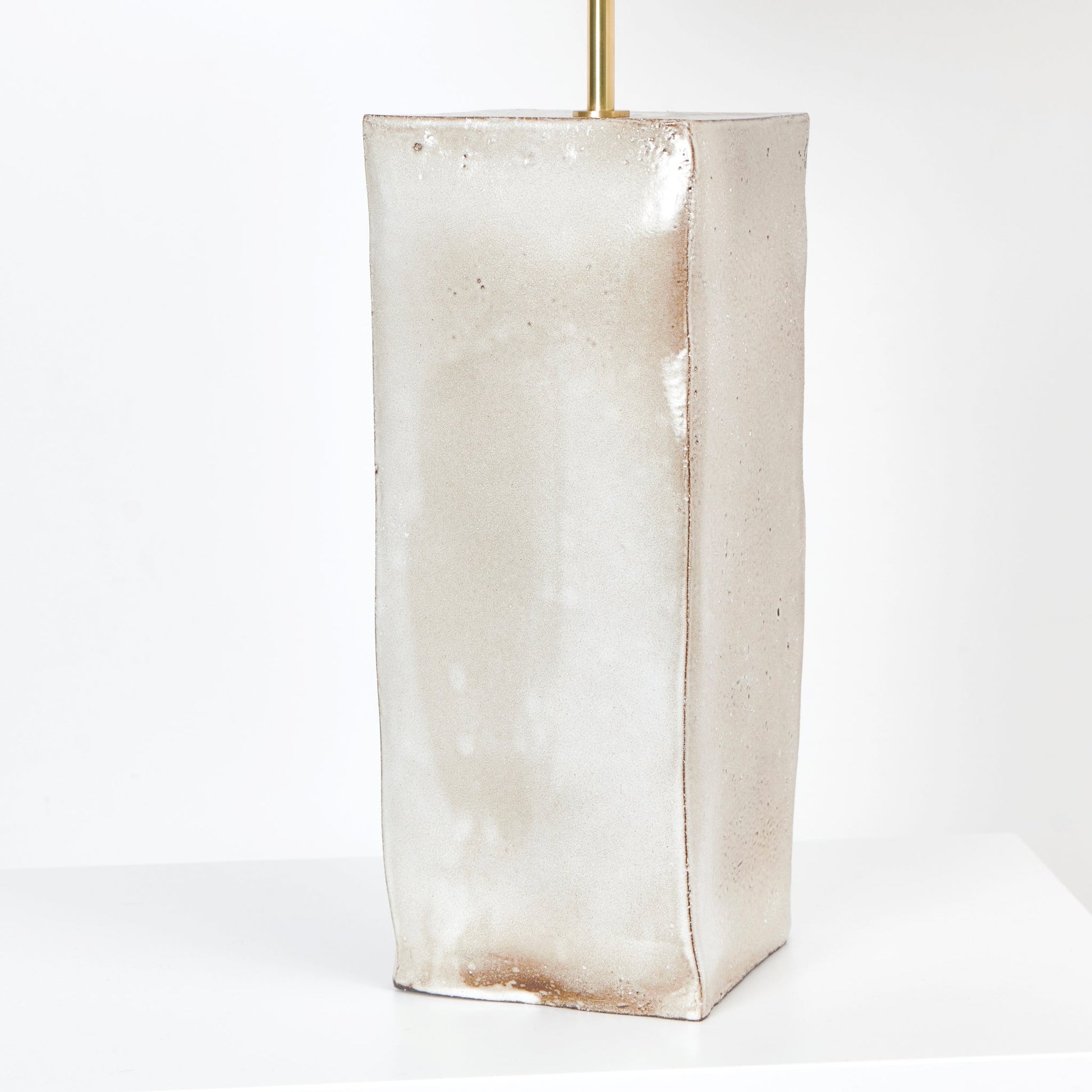 Rectangular Ceramic Lamp in Coral White Table Lamps