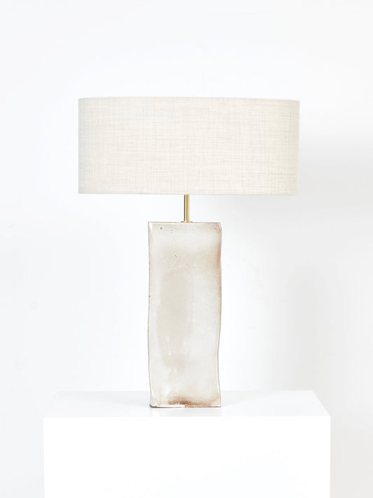Rectangular Ceramic Lamp in Coral White Table Lamps