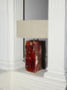 Rectangular Ceramic Lamp in Burnt Red Table Lamps