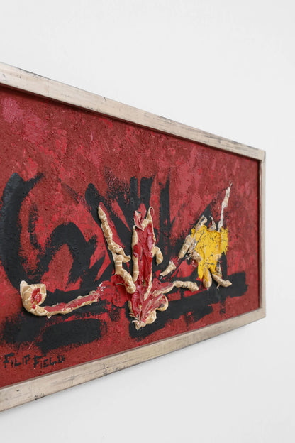 Red Abstract Painting, Filip Field Artwork