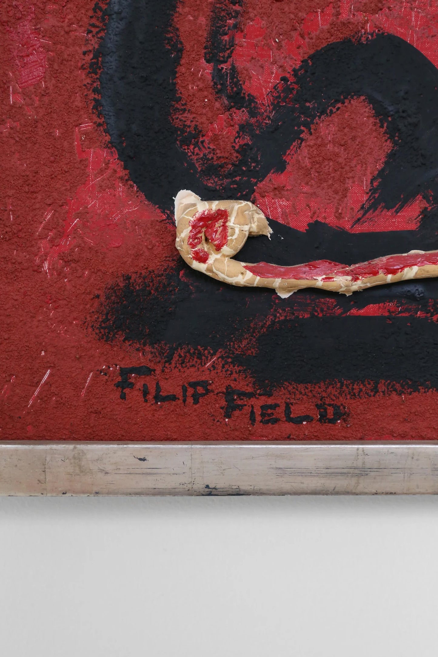 Red Abstract Painting, Filip Field Artwork
