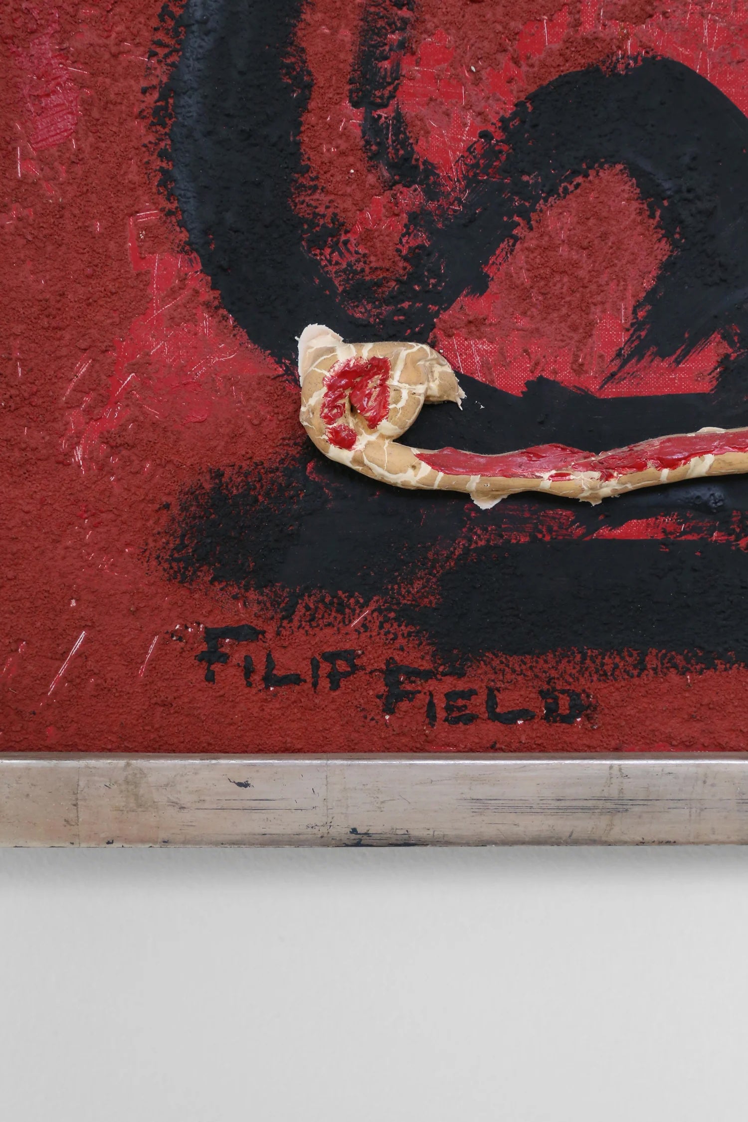 Red Abstract Painting, Filip Field Artwork