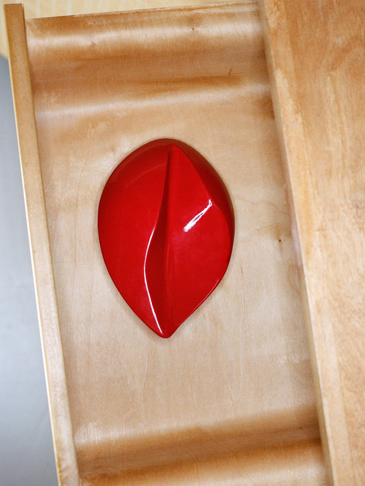 Red Lacquer Dish - Tear Vide Poche Trays
