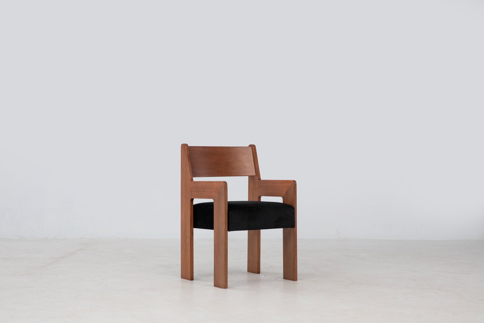 Reka Armchair in Amber and Black Velvet by Sun at Six Chairs