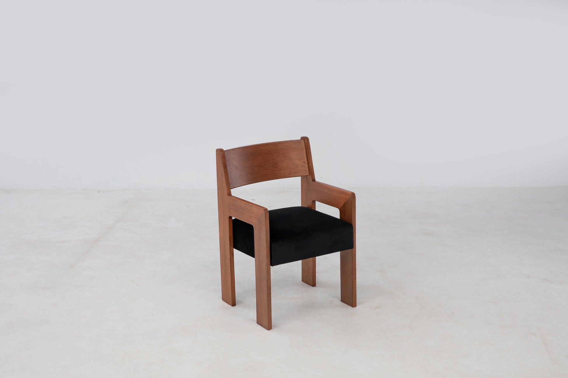 Reka Armchair in Amber and Black Velvet by Sun at Six Chairs