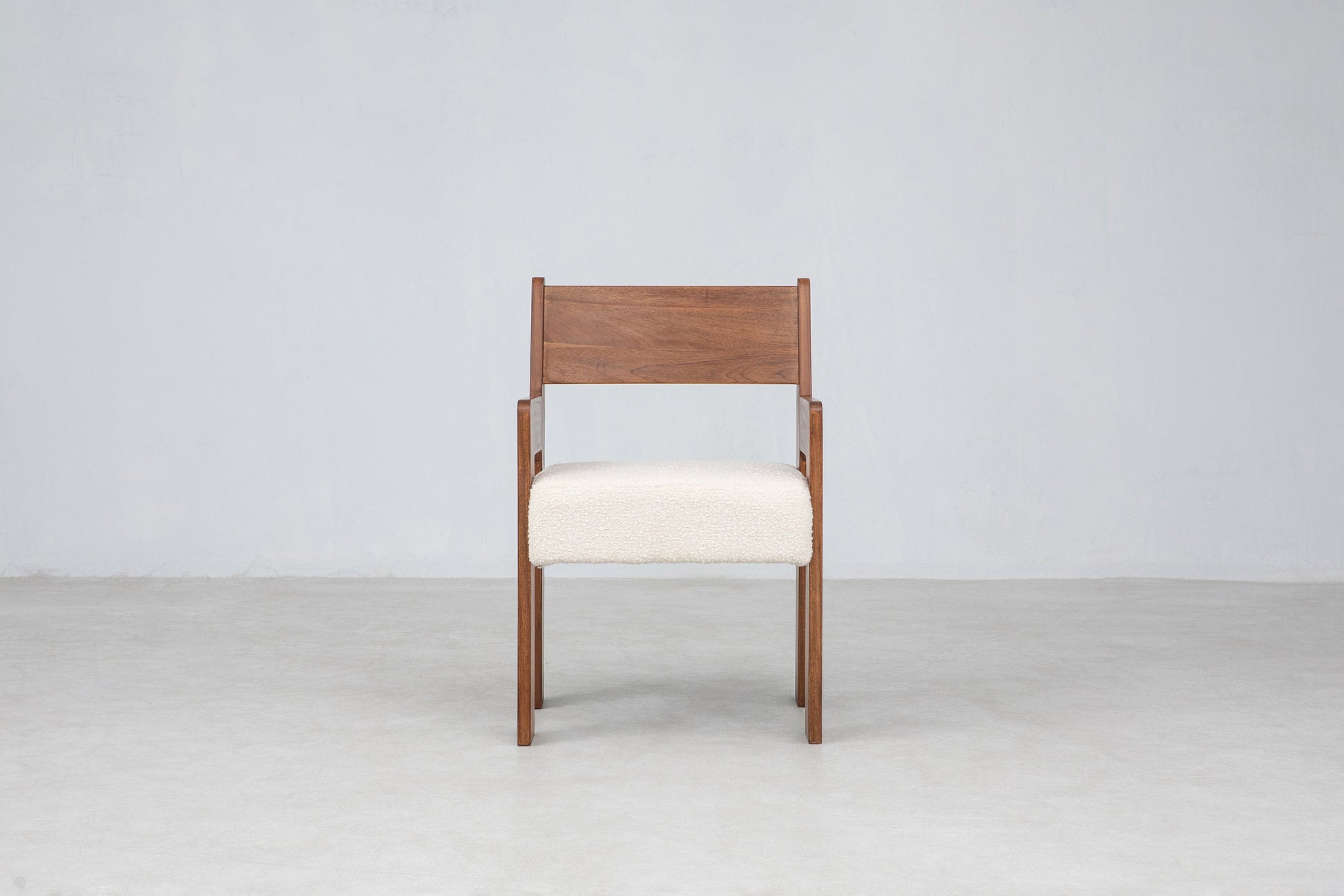 Reka Armchair in Amber and Cream Boucle by Sun at Six Chairs