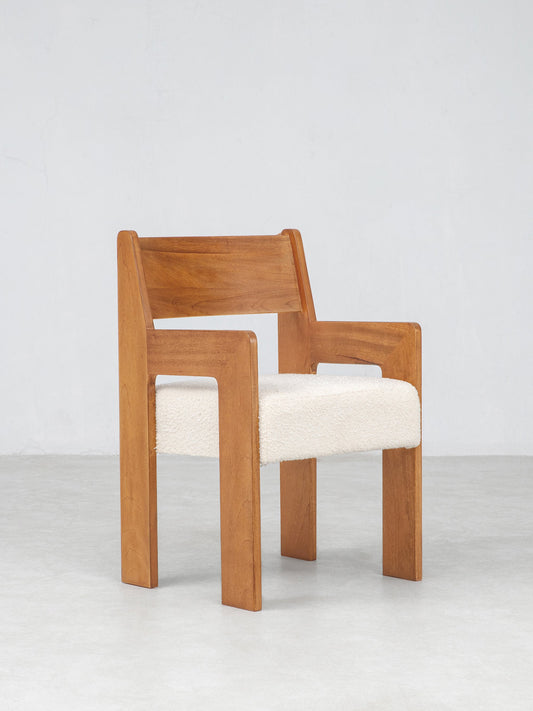 Reka Armchair in Clay/Cream Boucle Chairs