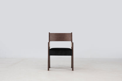 Reka Armchair in Cocoa and Black Velvet  by Sun at Six Chairs