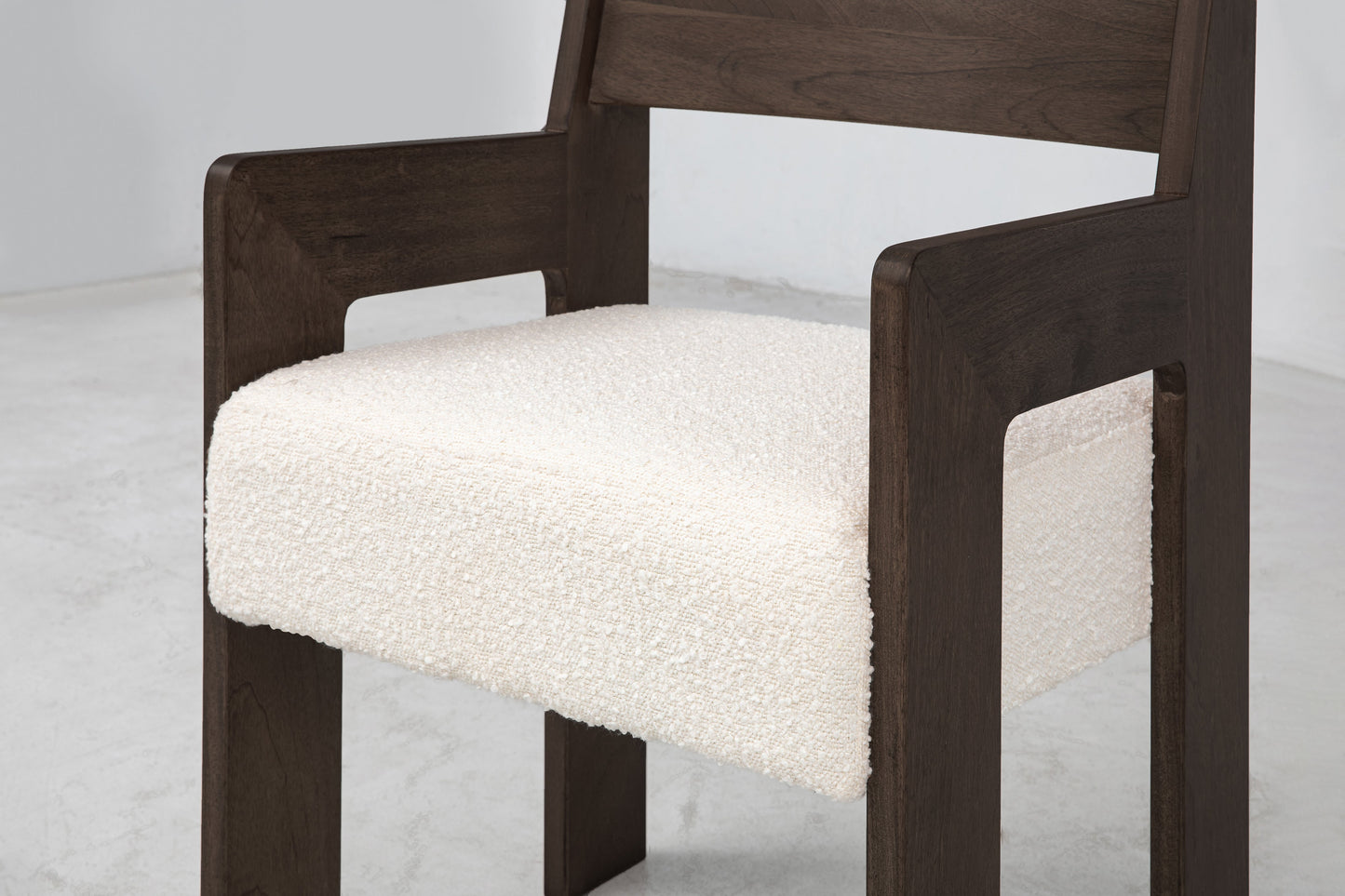 Reka Armchair in Cocoa/Cream Boucle Chairs