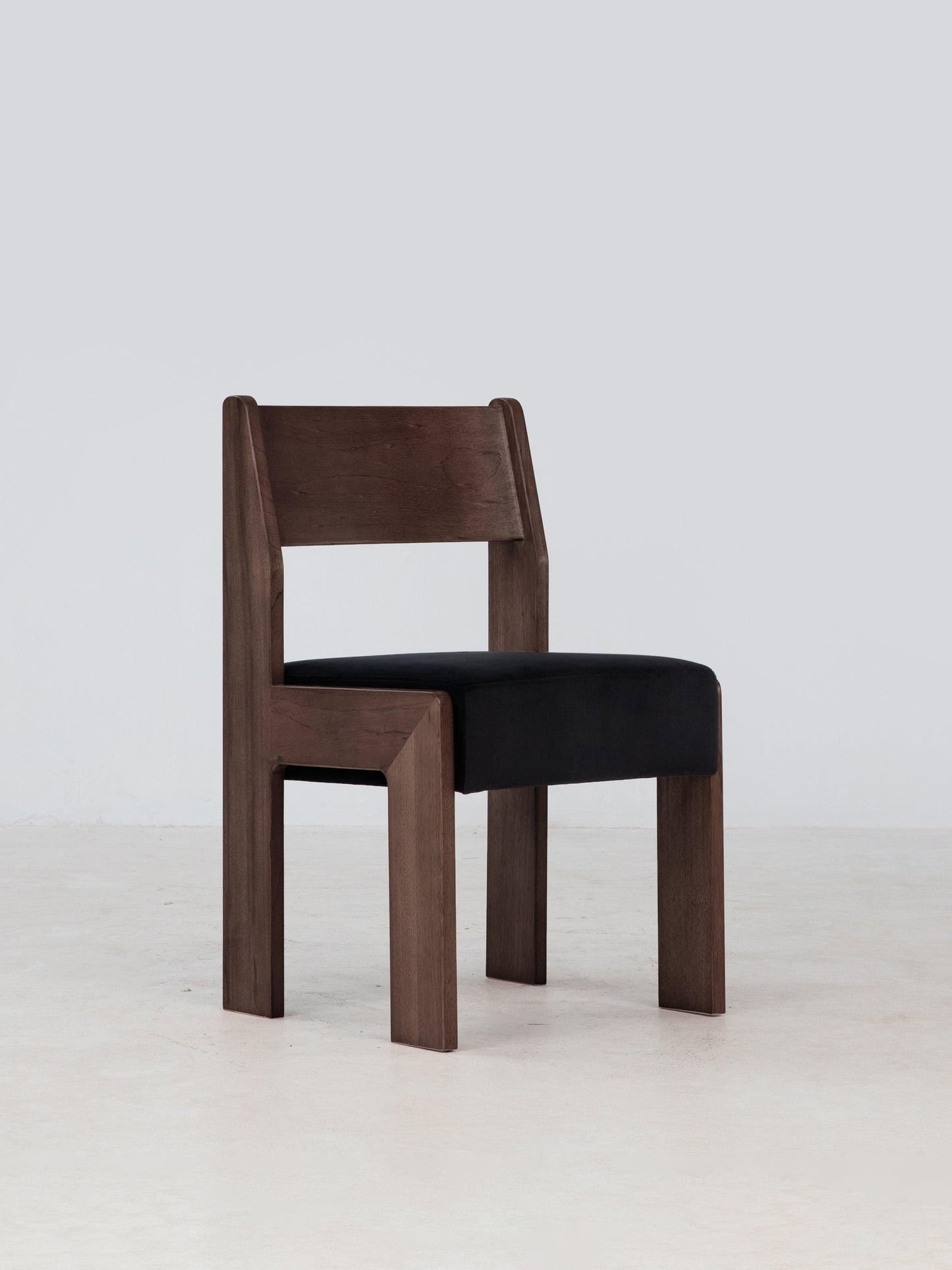 Reka Side Chair in Cocoa and Black Velvet Side Chairs