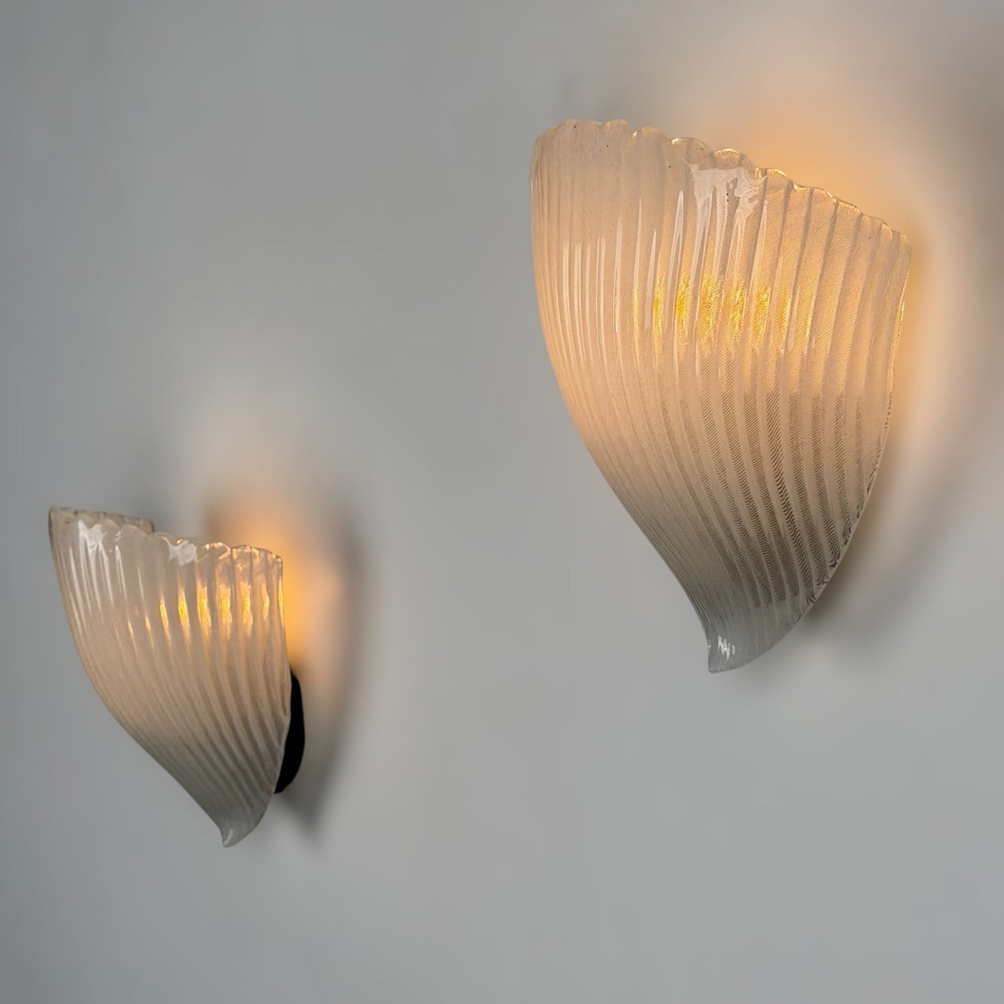 Pair of Model 5777 "Reticello" Wall Sconces by Carlo Scarpa for Venini, 1930s Sconces