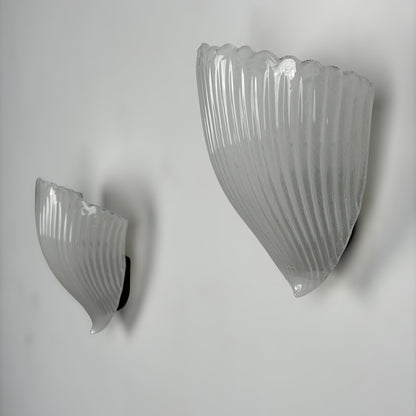 Pair of Model 5777 "Reticello" Wall Sconces by Carlo Scarpa for Venini, 1930s Sconces