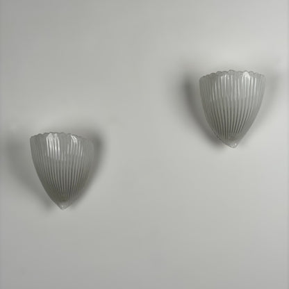 Pair of Model 5777 "Reticello" Wall Sconces by Carlo Scarpa for Venini, 1930s Sconces