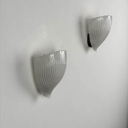 Pair of Model 5777 "Reticello" Wall Sconces by Carlo Scarpa for Venini, 1930s Sconces