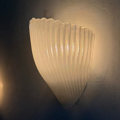 Pair of Model 5777 "Reticello" Wall Sconces by Carlo Scarpa for Venini, 1930s Sconces
