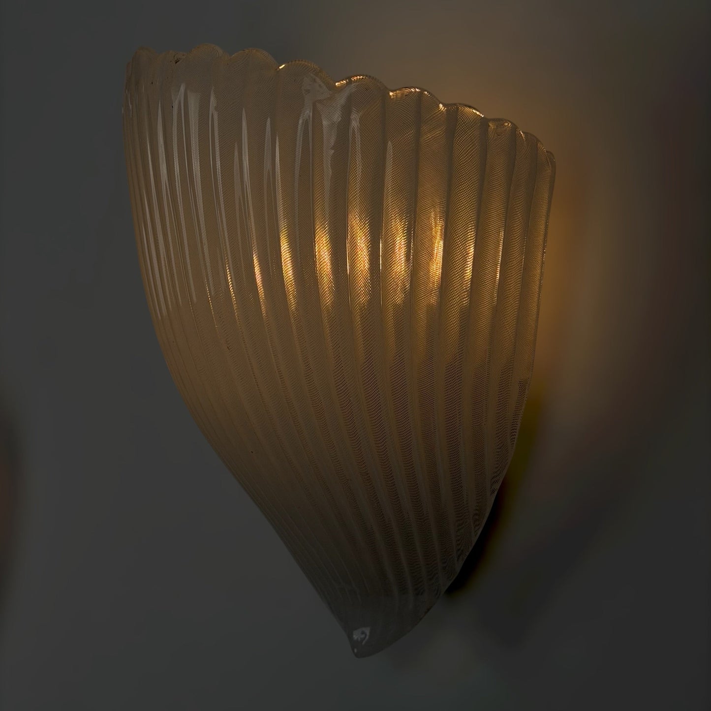 Pair of Model 5777 "Reticello" Wall Sconces by Carlo Scarpa for Venini, 1930s Sconces