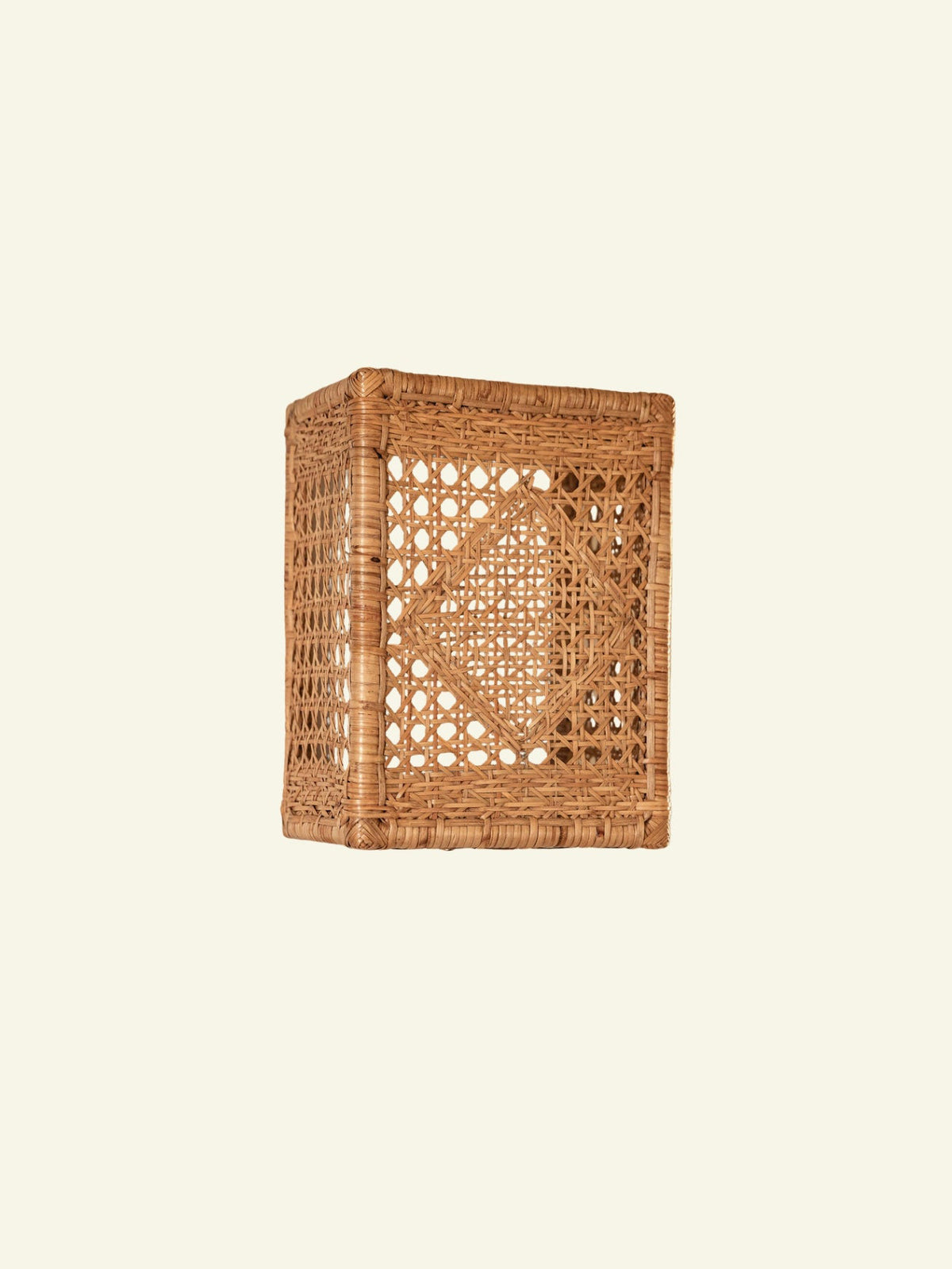 Retro Wall Light Shade, Natural, front view on a plain ground