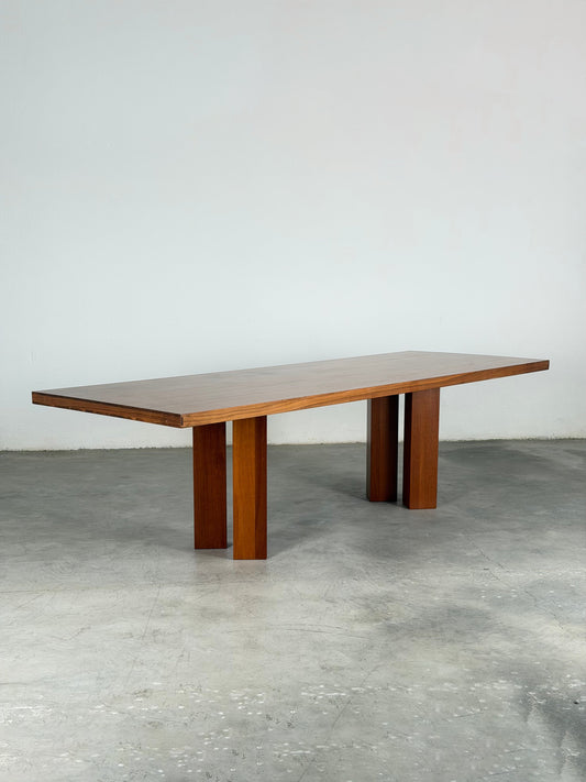 Roberto Poggi for Poggi, Model TL63 Solid Walnut Dining Table, Italy, 1960s Dining Tables