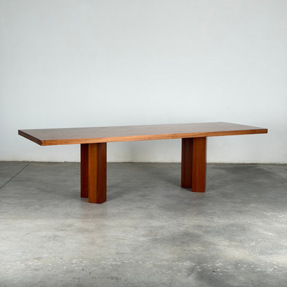 Roberto Poggi for Poggi, Model TL63 Solid Walnut Dining Table, Italy, 1960s Dining Tables