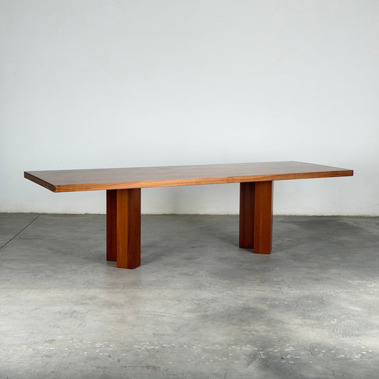 Roberto Poggi for Poggi, Model TL63 Solid Walnut Dining Table, Italy, 1960s Dining Tables