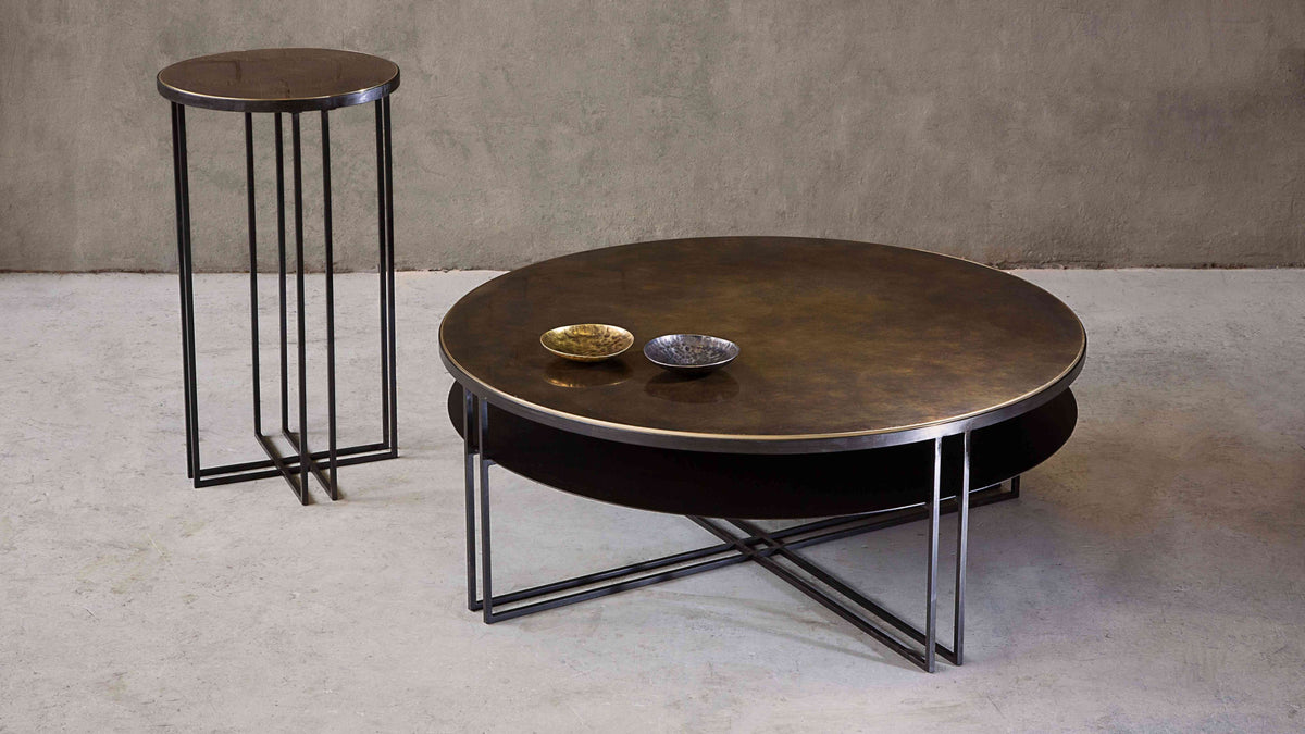 Round Binate Coffee Table by Novocastrian Coffee Tables