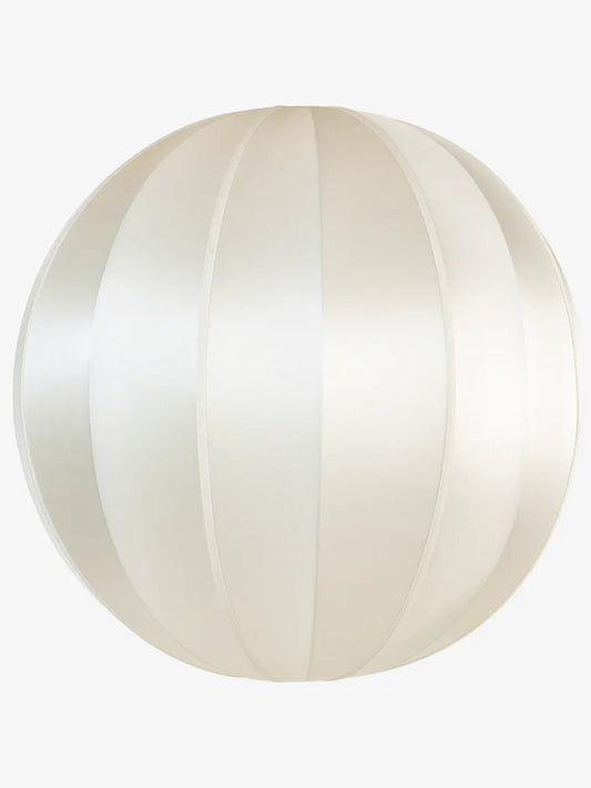 Round Extra Large Lampshade in Off-White Silk Lamp Shades