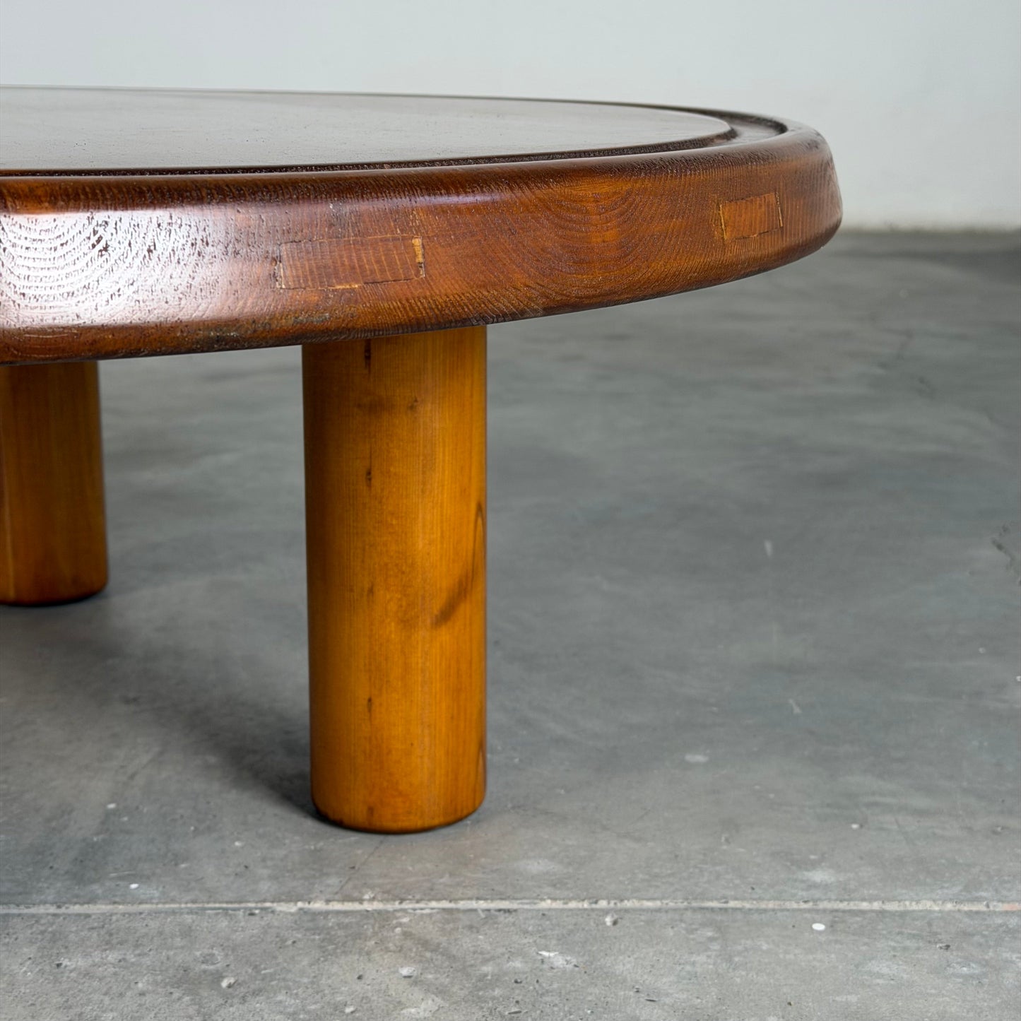 Round Pine Coffee Table, Charlotte Perriand for Les Arcs Design, France, 1960s Coffee Tables