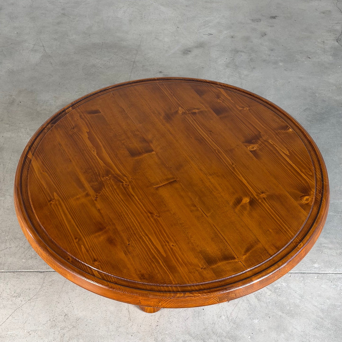 Round Pine Coffee Table, Charlotte Perriand for Les Arcs Design, France, 1960s Coffee Tables