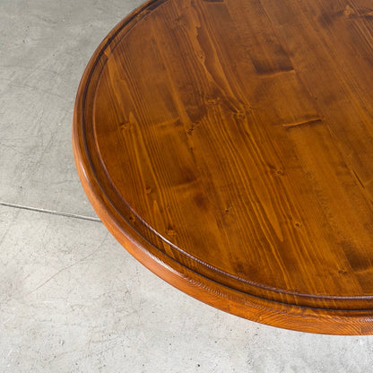 Round Pine Coffee Table, Charlotte Perriand for Les Arcs Design, France, 1960s Coffee Tables