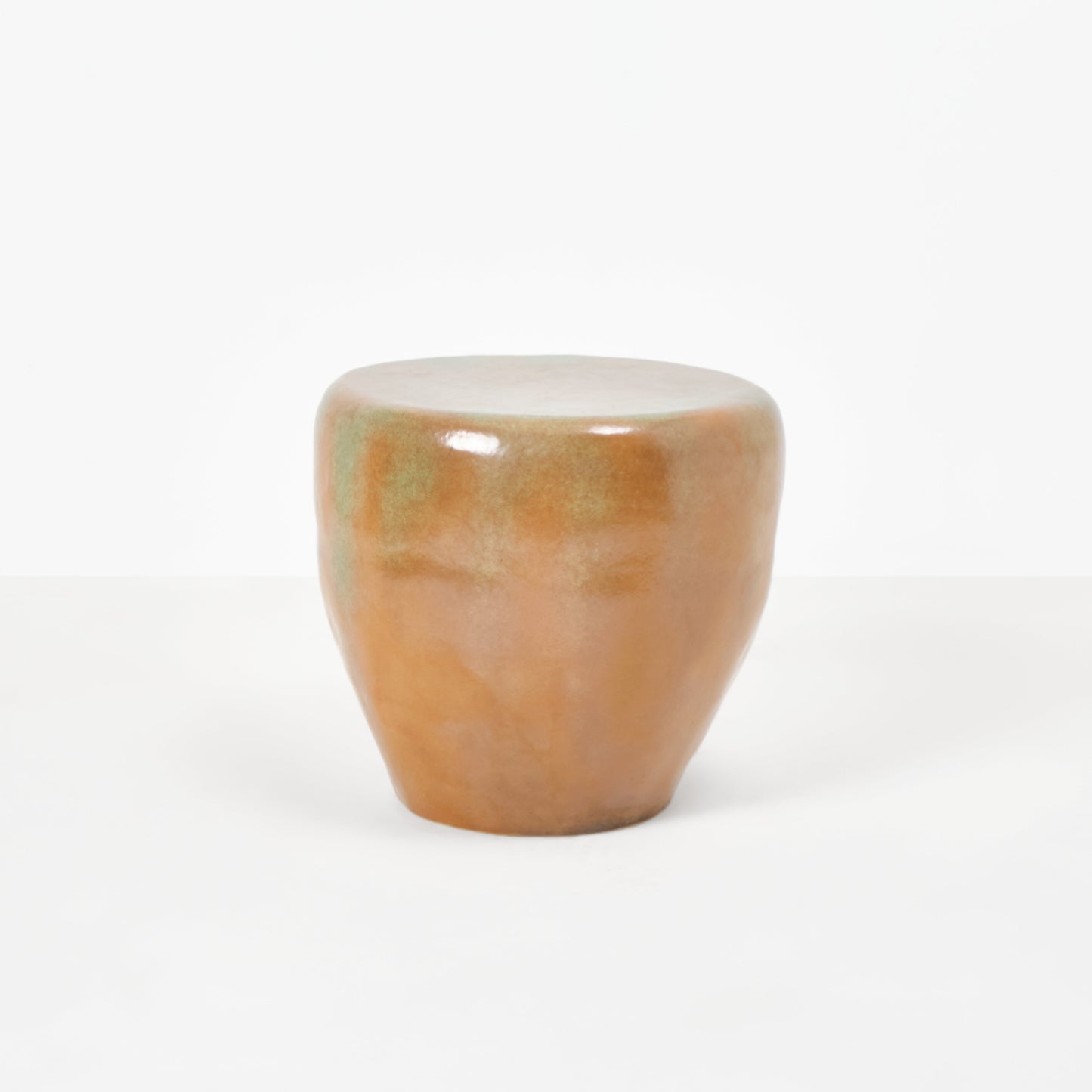 Rounded Medium Ceramic Side Table in Green Sand End Tables