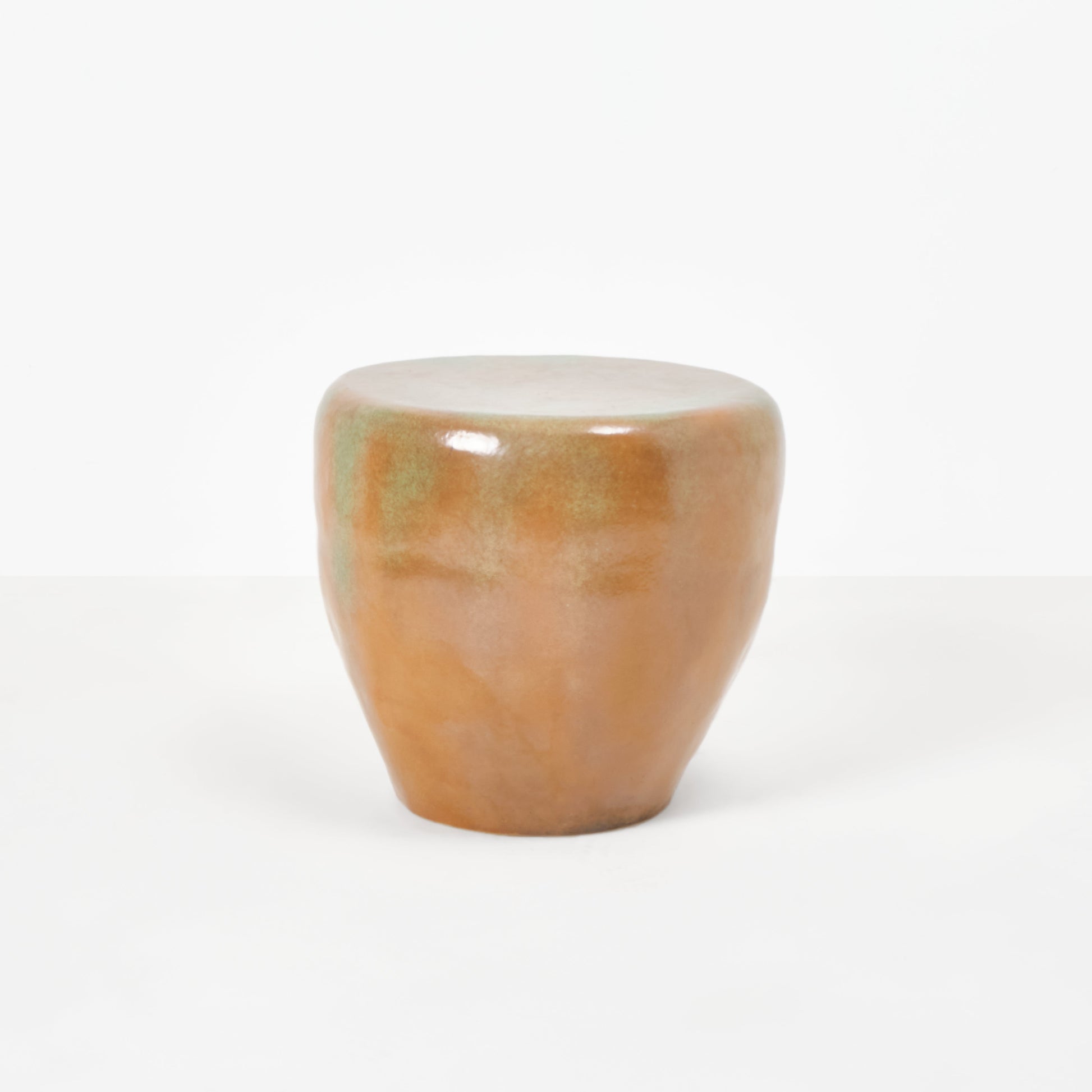 Rounded Medium Ceramic Side Table in Green Sand End Tables