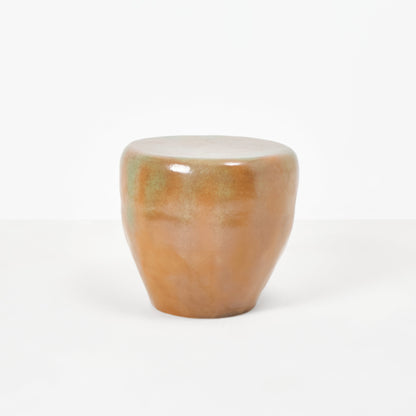 Rounded Medium Ceramic Side Table in Green Sand End Tables