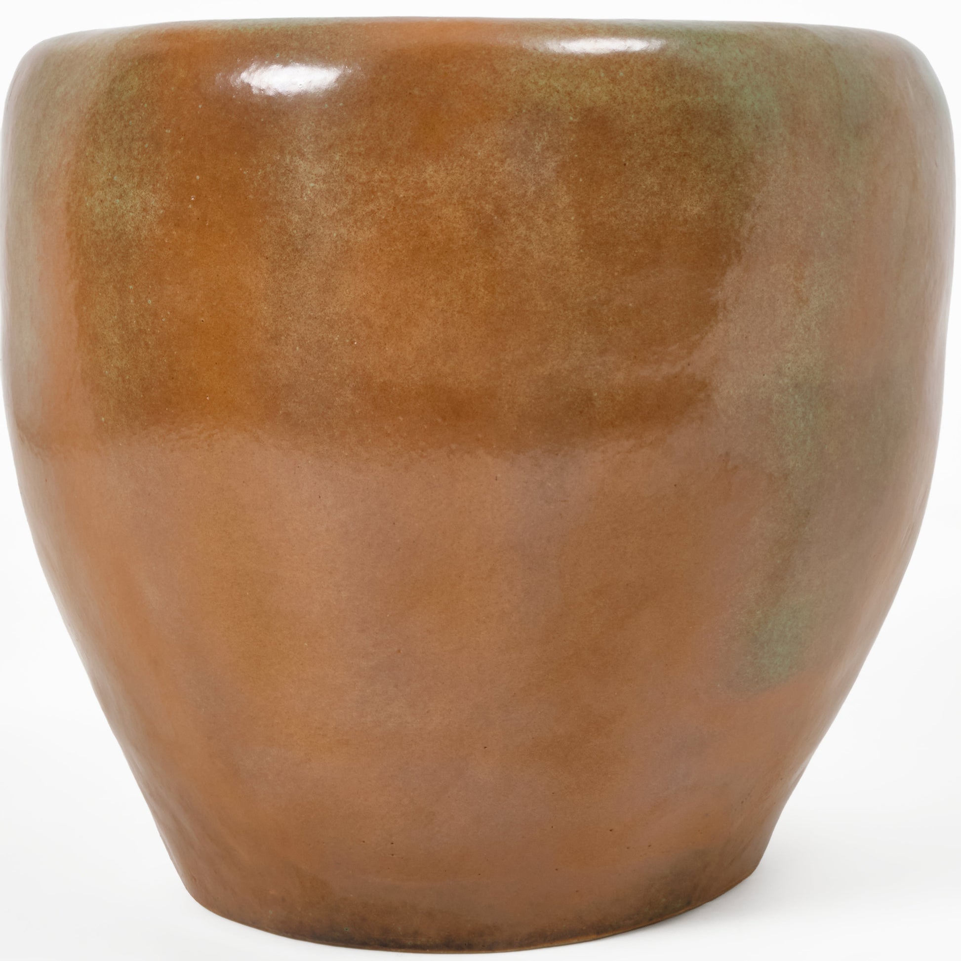 Rounded Medium Ceramic Side Table in Green Sand End Tables