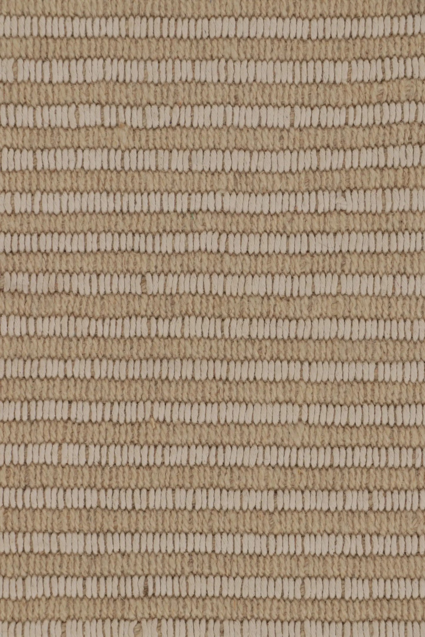 Rug & Kilim's Contemporary Accent Kilim, Square Rug in Cream and White Stripes Rugs