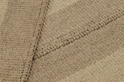 Rug & Kilim's Contemporary Kilim with Beige and Taupe Stripes and Brown Accents Rugs