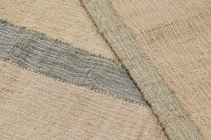 Rug & Kilim's Flatweave Rug in Beige with Gray White & Green Geometric Patterns Rugs
