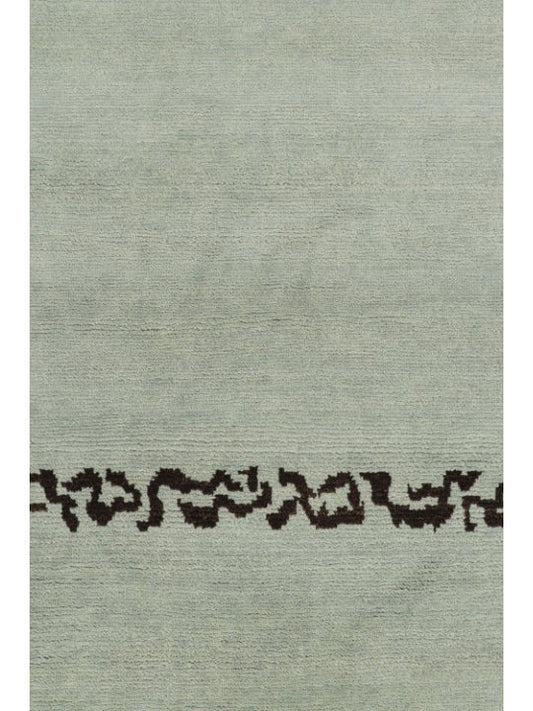 Rug & Kilim's French Art Deco Rug in Blue with Brown Geometric Patterns Rugs