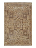 Rug & Kilim's Oriental Rug in Brown with Medallion and Geometric Patterns Rugs