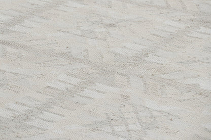 Rug & Kilim's Oversized Scandinavian Rug in White and Gray Geometric Pattern Rugs