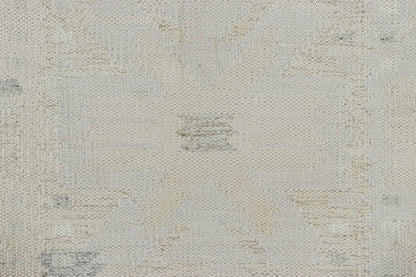 Rug & Kilim's Scandinavian Rug in Cream White and Gray Geometric Patterns Rugs