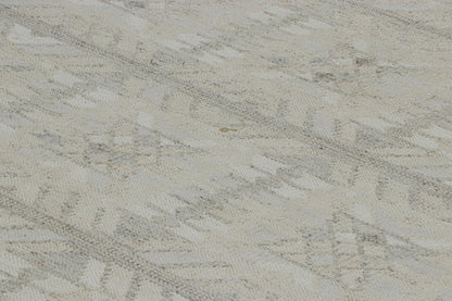 Rug & Kilim's Scandinavian Rug in Cream White and Gray Geometric Patterns Rugs