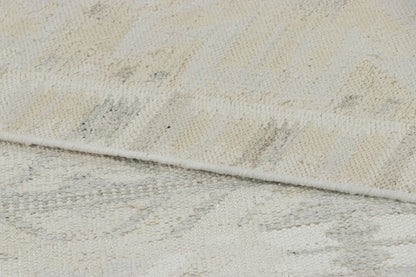 Rug & Kilim's Scandinavian Rug in Cream White and Gray Geometric Patterns Rugs
