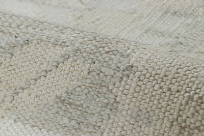 Rug & Kilim's Scandinavian Rug in Cream White and Gray Geometric Patterns Rugs