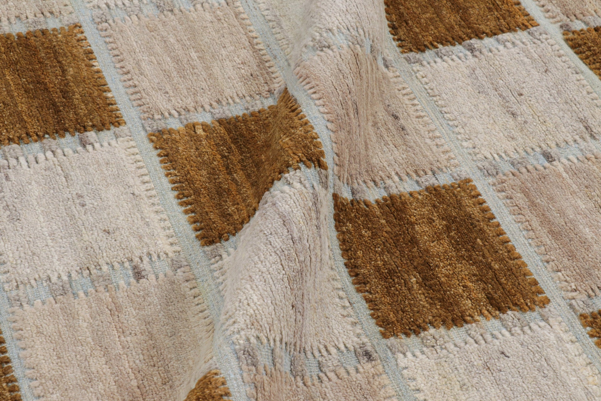 Rug & Kilim's Scandinavian Rug in Gray and Brown Geometric Patterns Rugs