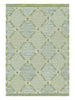 Rug & Kilim's Scandinavian Rug in Green and Blue Lattice Diamond Patterns Rugs