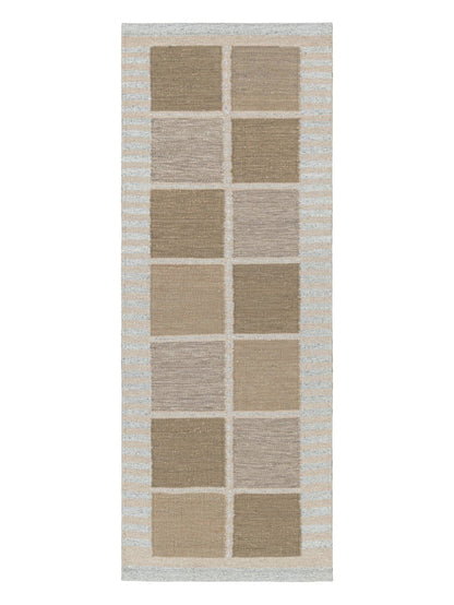 Rug & Kilim's Scandinavian Runner Rug in Beige-Brown with Geometric Patterns Rugs