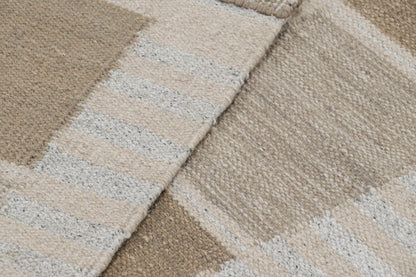 Rug & Kilim's Scandinavian Runner Rug in Beige-Brown with Geometric Patterns Rugs